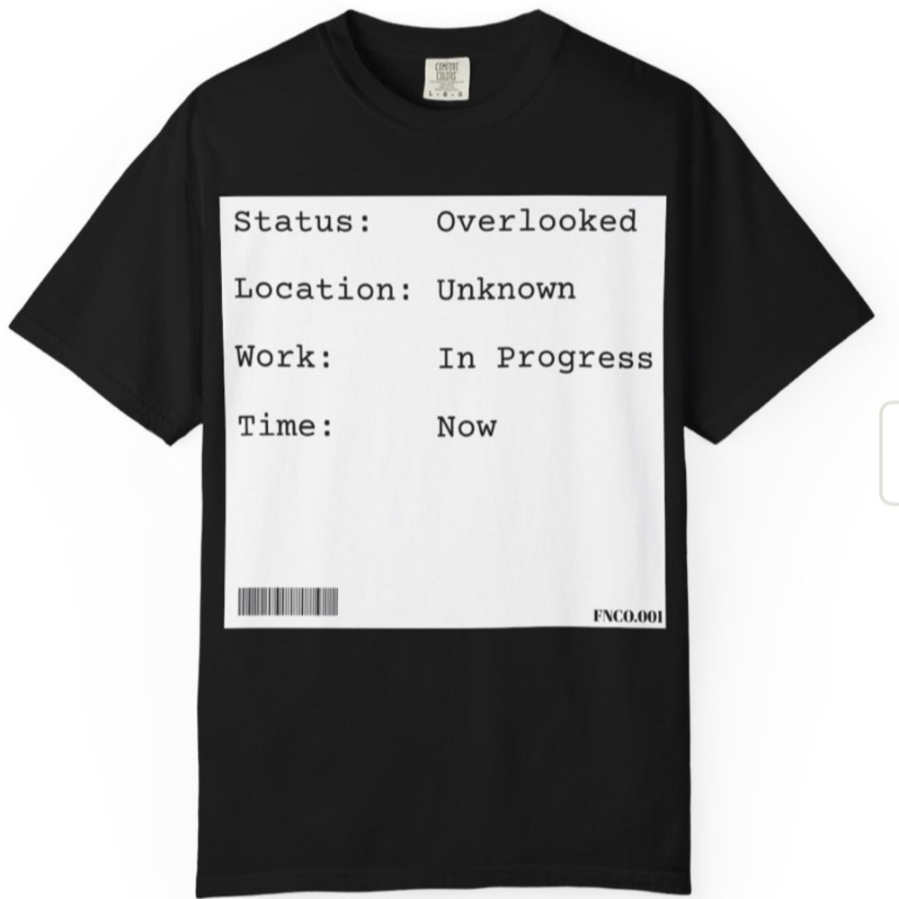 Black Graphic T-Shirt with Text Design
